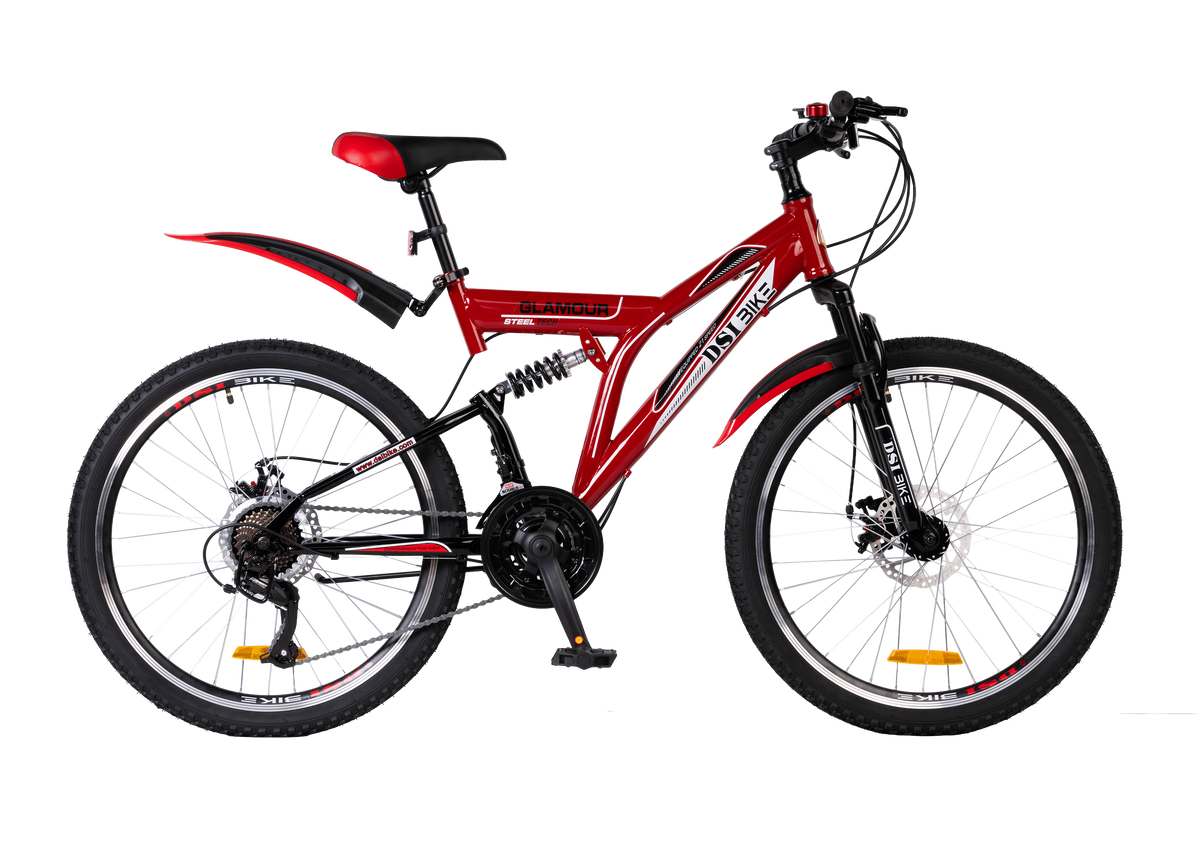 DSI 24" Dual Suspension Double Disc 21-Speed GLAMOUR MTB Bike
